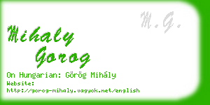 mihaly gorog business card