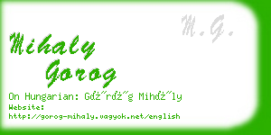 mihaly gorog business card